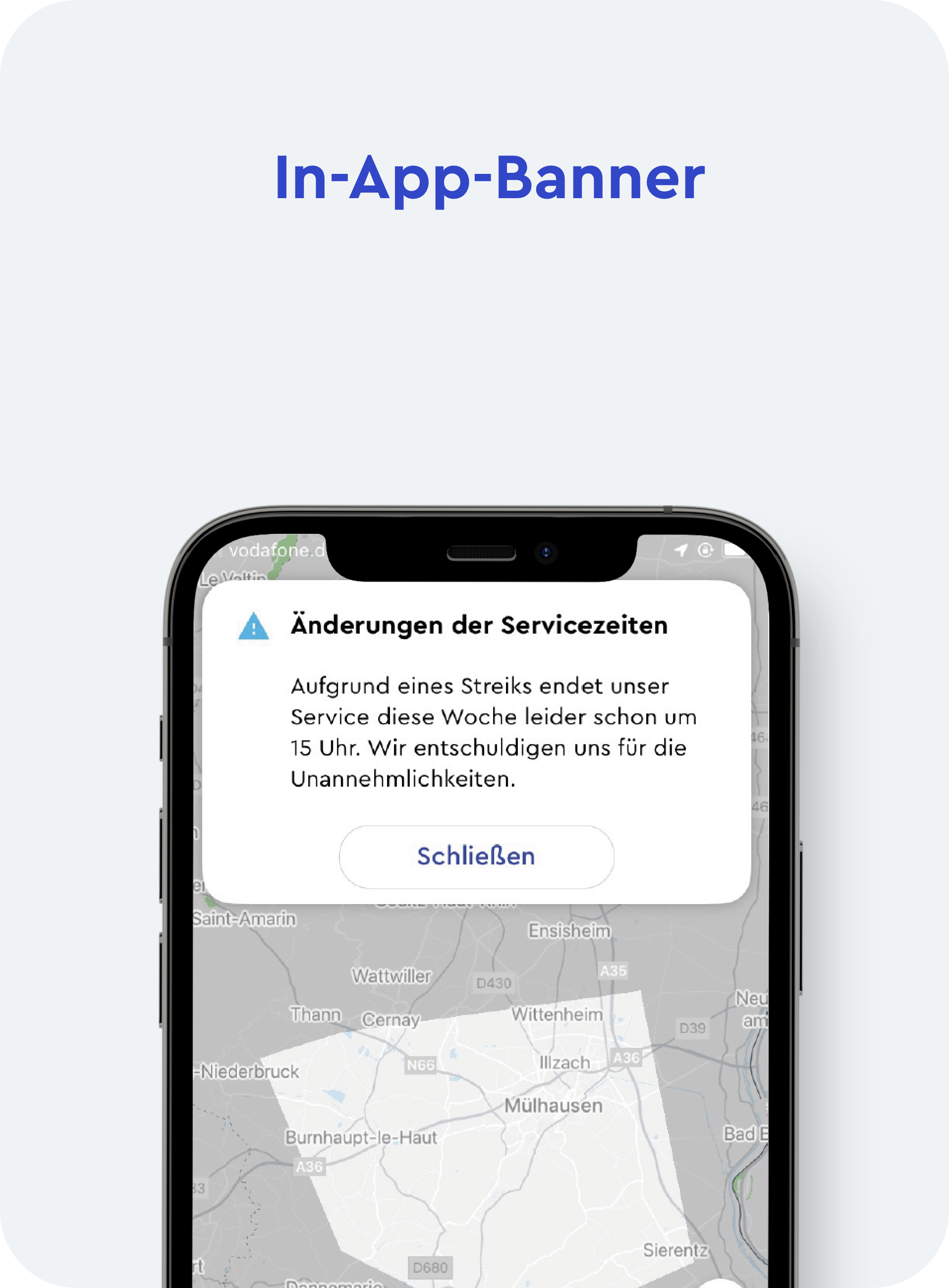 In app banner