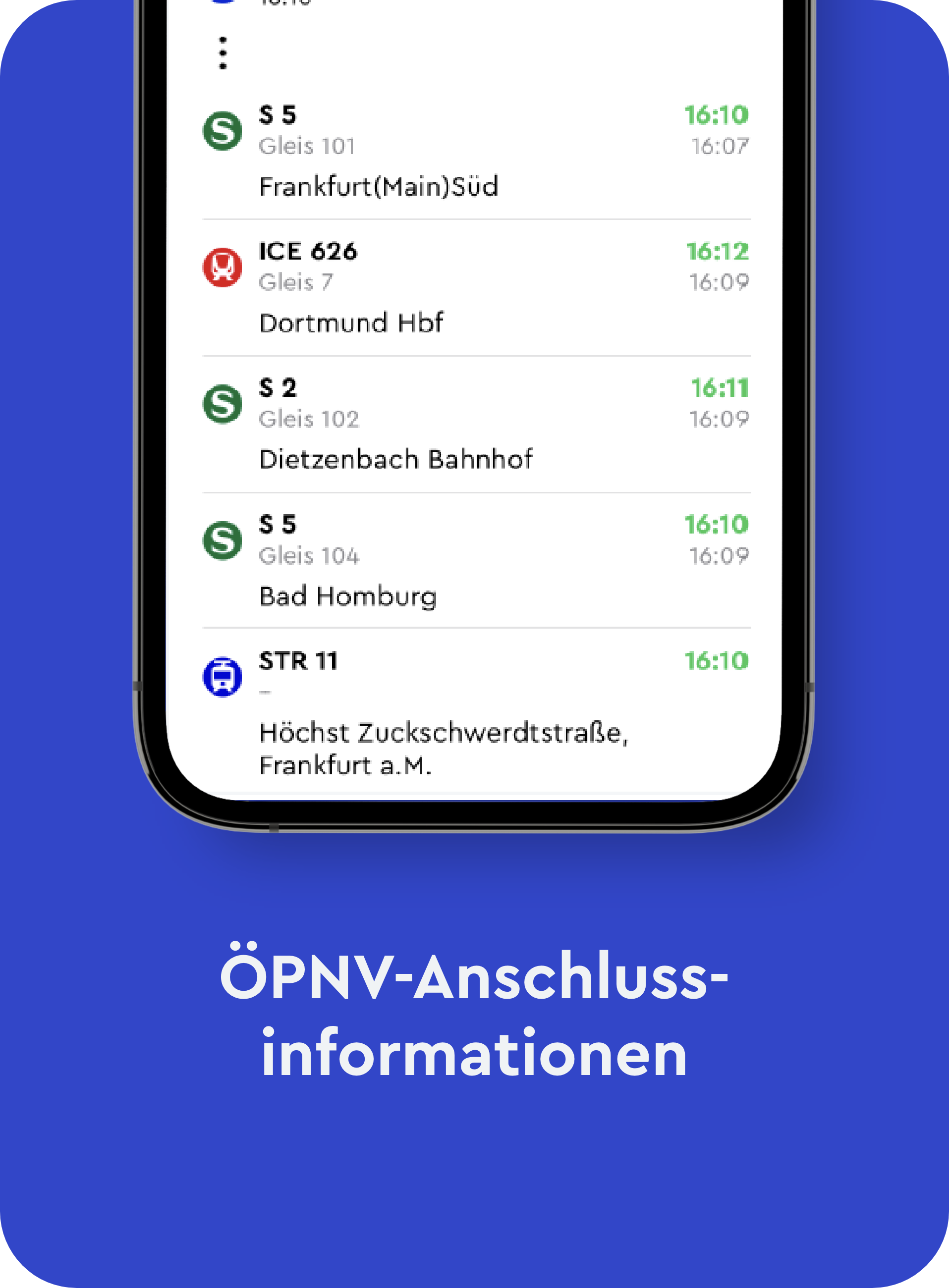 Oepnv anschluss informationen