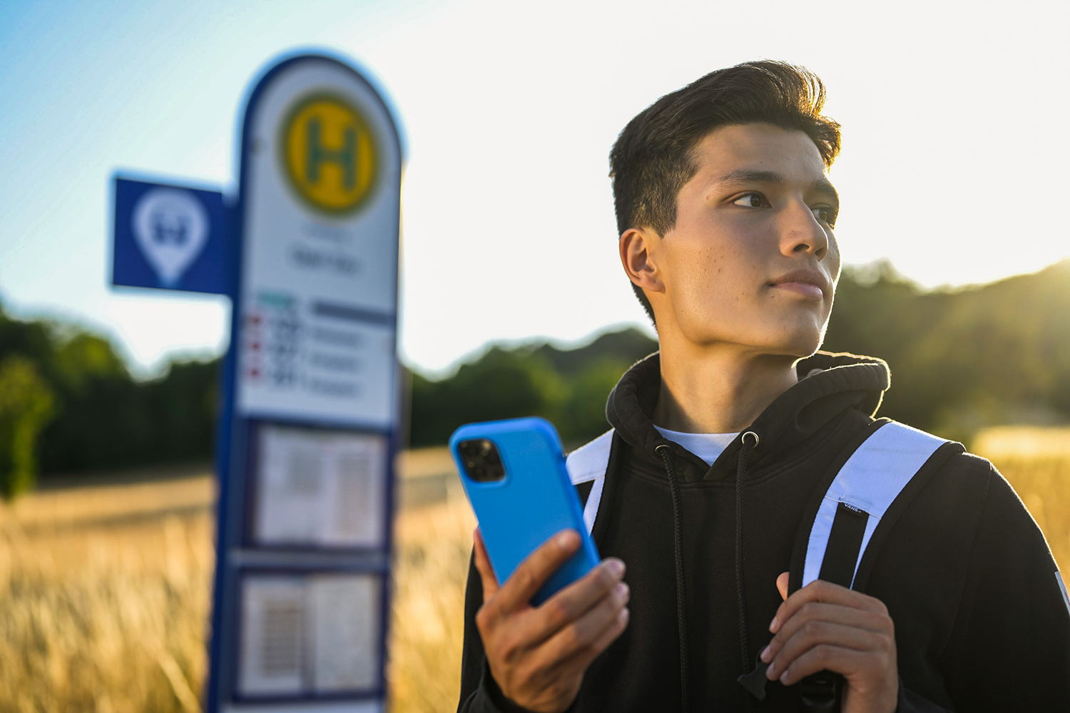 Passenger booking a on-demand ride with ioki
